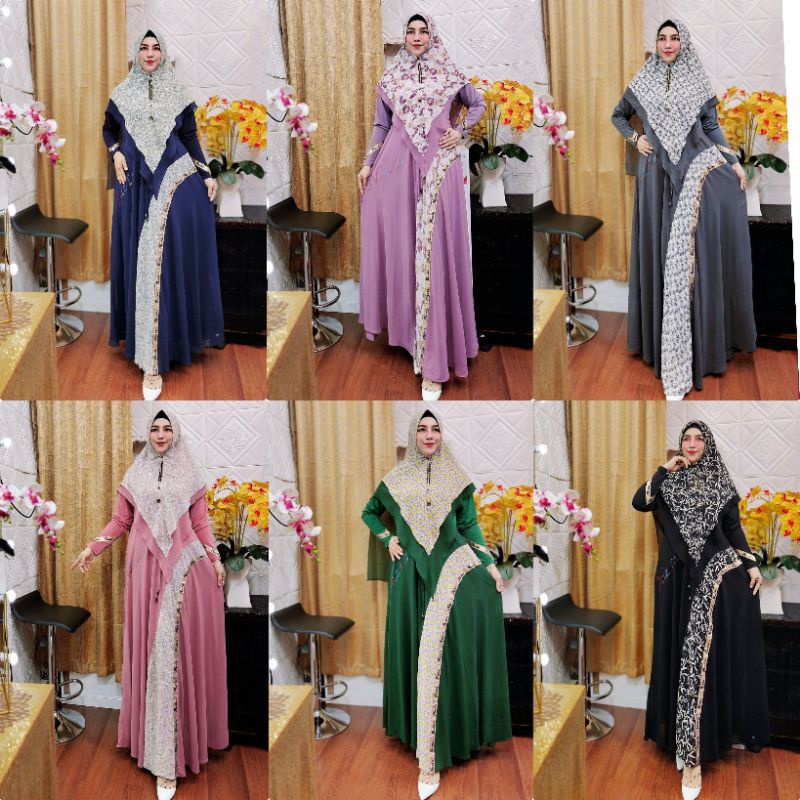 AISYAH SYARI BY NAZLA/GAMIS CERUTY MOTIF NAZLA SYARI/AISYAH THE SERIES