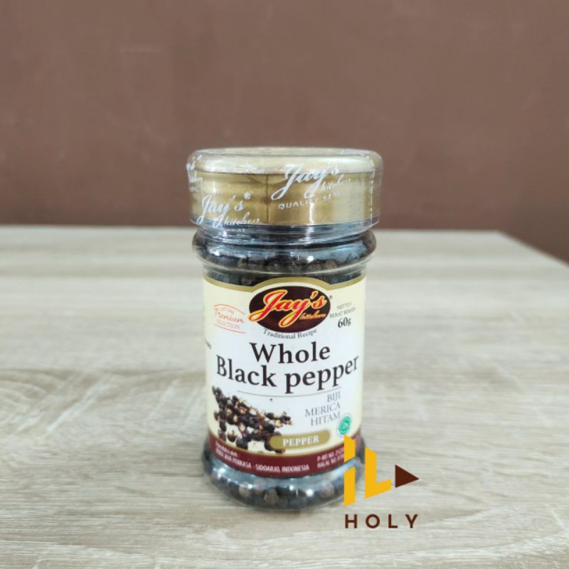 

Jays Whole Black Pepper 60gr / Biji Merica Hitam Lada hitam Bulat