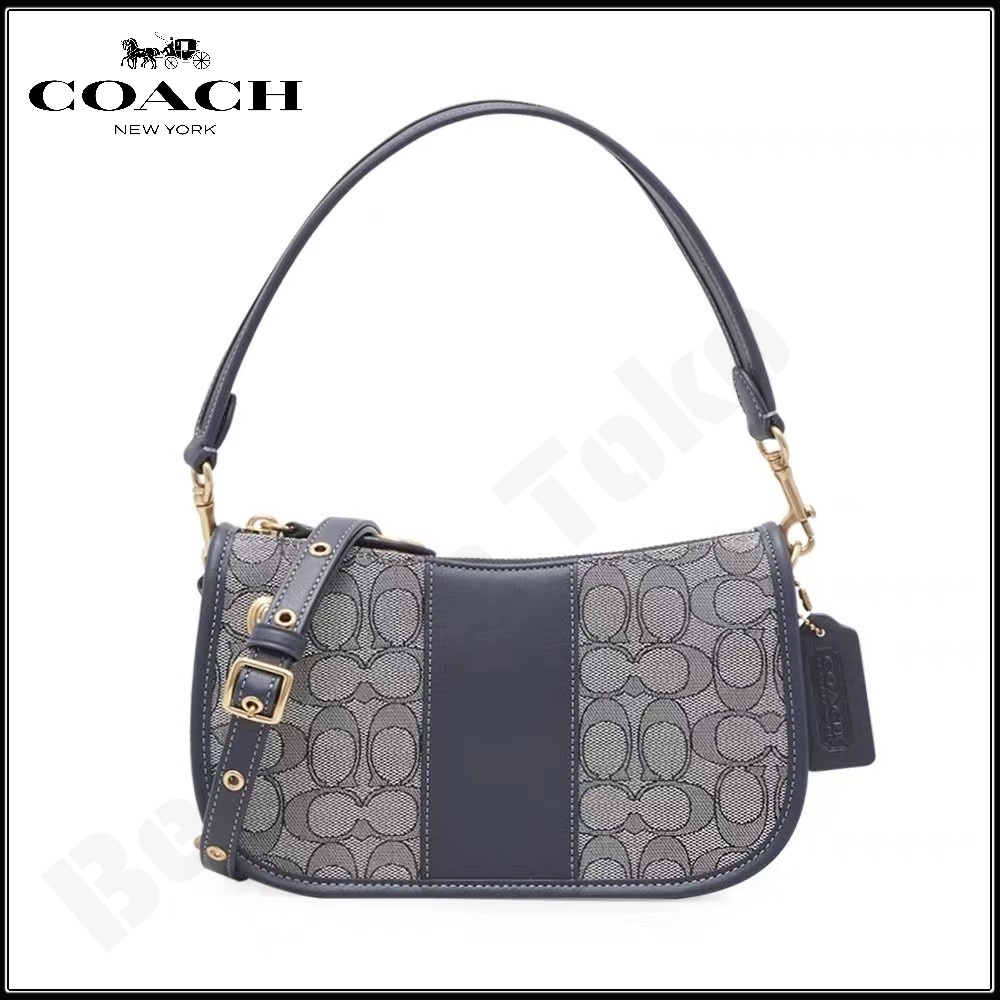 [ READY STOCK]C0721 Coach underarm bag/TAS Coach Original shoulder bag/leather Swinger handbag coach