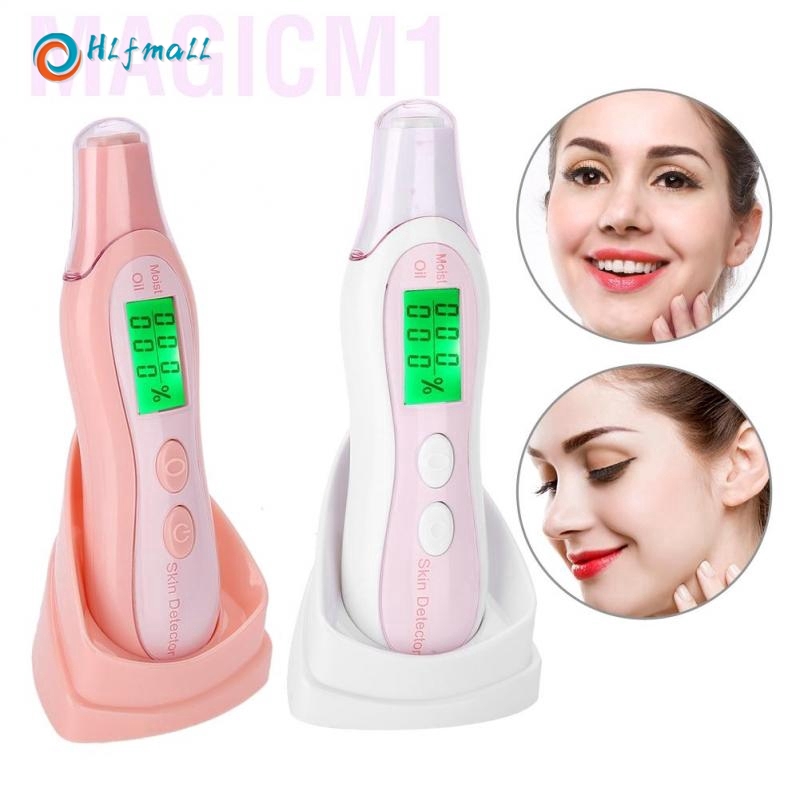 Image of Digital LCD Display Precision Skin Sensor Tester Facial Moisture Water Oil Analyzer #0