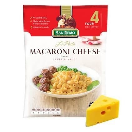San Remo La Pasta Macaroni Cheese Flavor Pasta &amp; Sauce 120gr