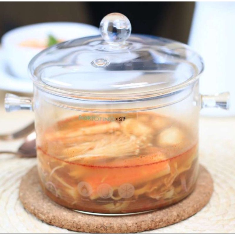 Borosilicate Casserole Portofino Panci Kaca Tahan Panas