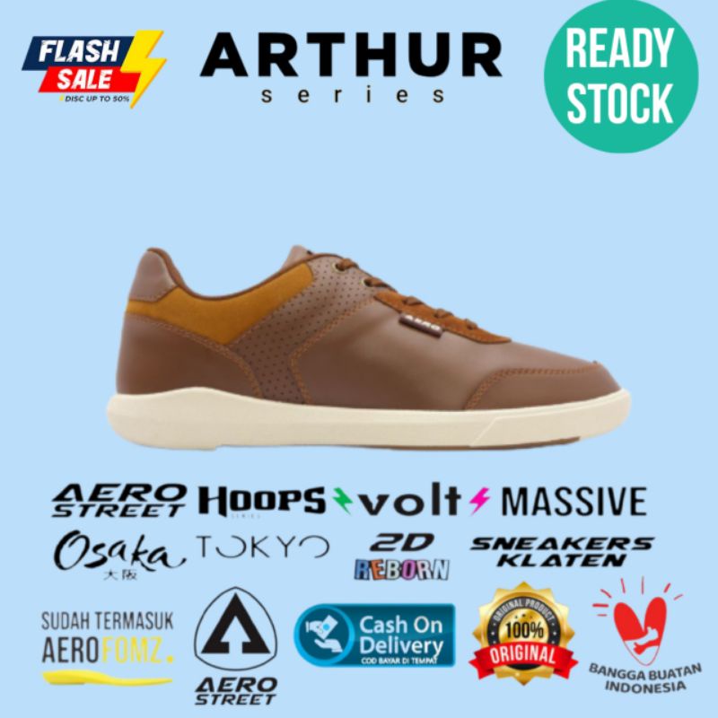 Aerostreet Arthur Coklat - Sepatu Sneakers Casual Sport