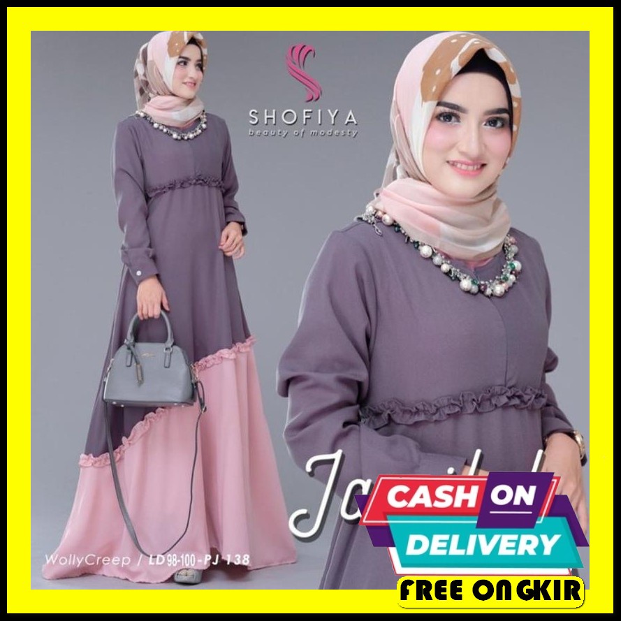 Lenifa Renda Pakaian Wanita Terbaru Bju Gamis Model Terbaru Sehari Har Jamilah Dress Baju Muslim Gam