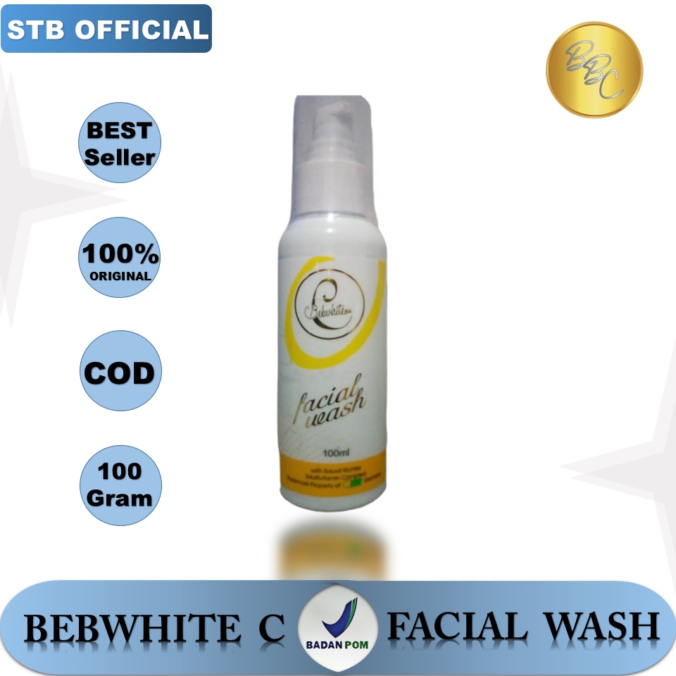 Bebwhite C BBC Facial Wash Sabun Pencuci Pembersih Wajah Muka Glowing Bersihkan Sisa Make Up