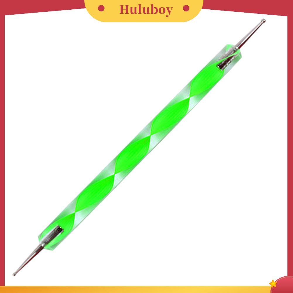Huluboy Huluboy♡ 5pcs Pen Dotting Marbleizing 2 Sisi Untuk Nail Art DIY