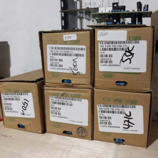 Resistor 1/2 metal film Original Taiwan