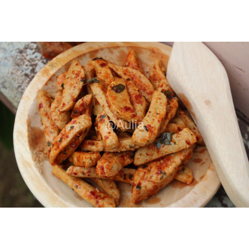 Basreng stik pedas daun jeruk bumbu basah special rasa isi 100gram