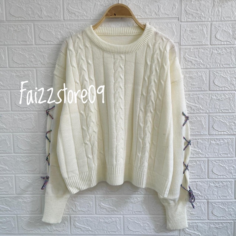 MONAY VICTORIA SWEATER RAJUT CABLE  STRAP KOREA