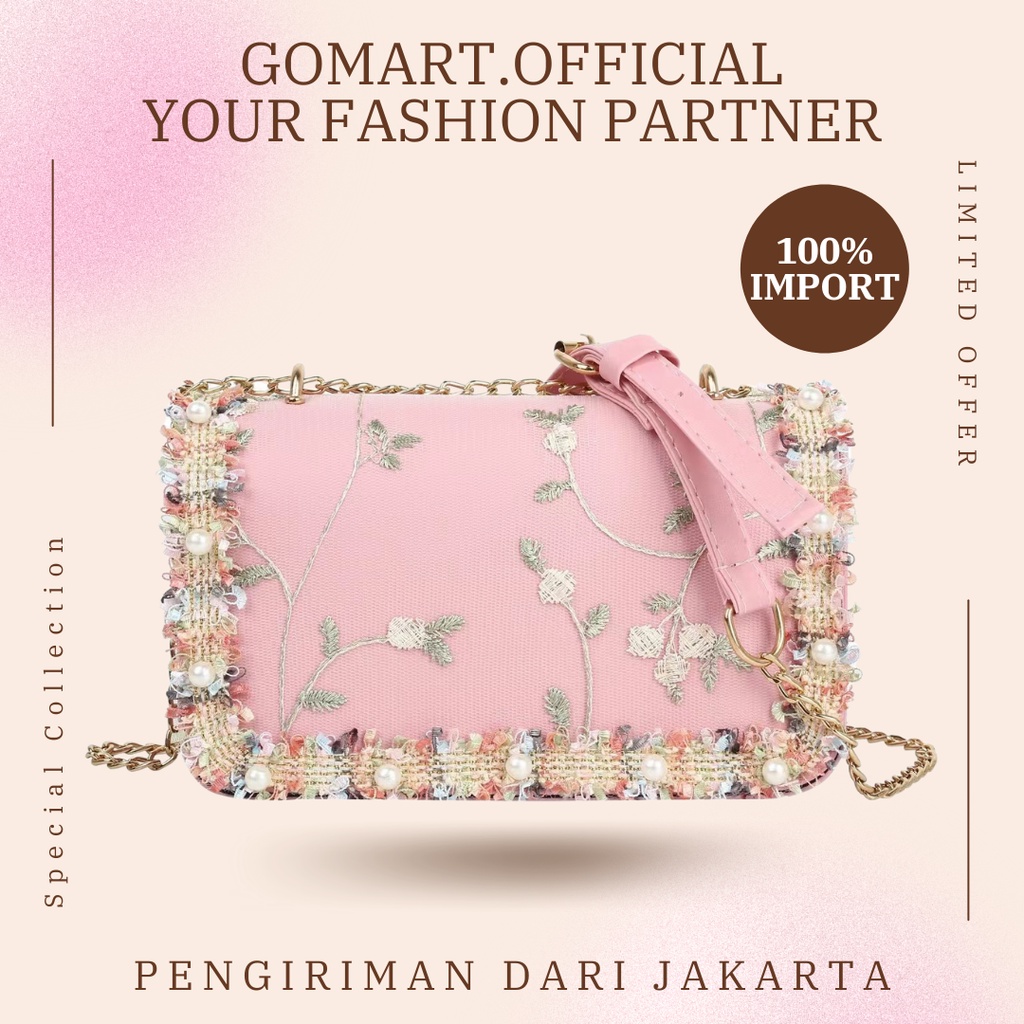 Tas Selempang Wanita Model Lace High Quality Premium Import - Tas Fashion Korea Import [SL11]