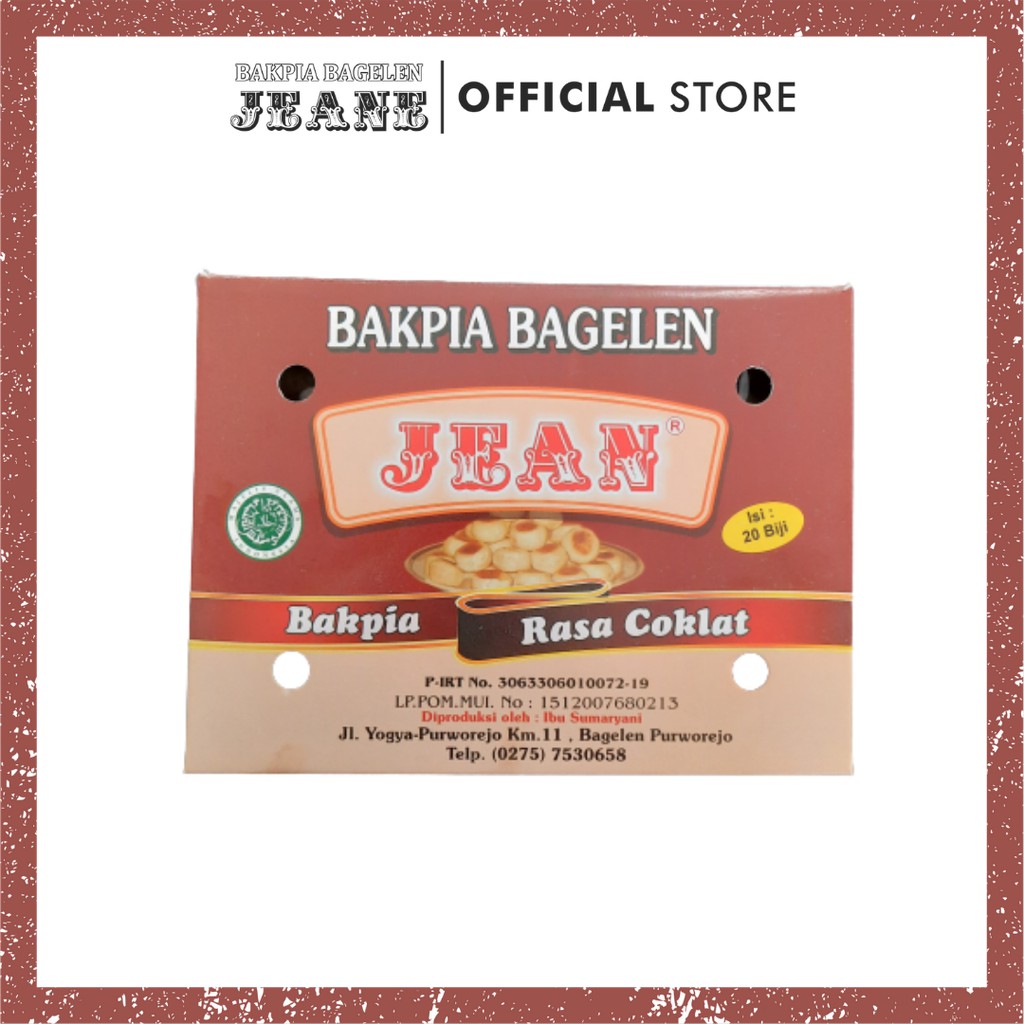 

Bakpia Bagelen Jeane" Bakpia Kering Rasa Coklat