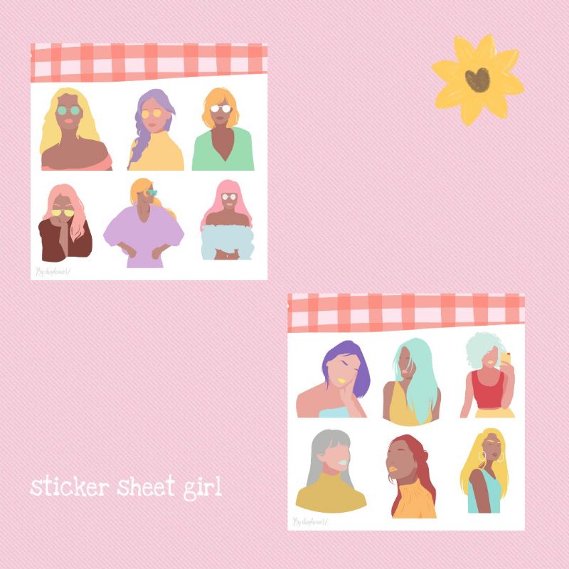 

Sticker sheet girl AESTHETIC