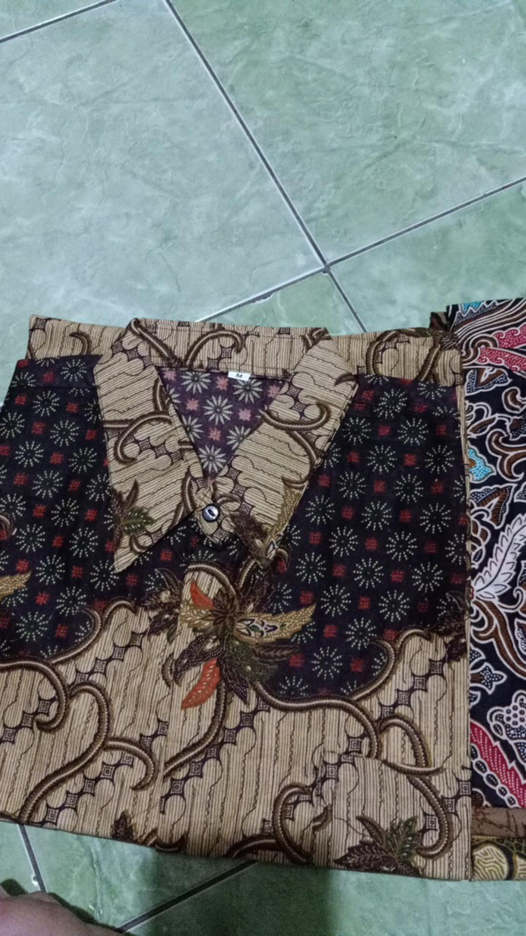 Bswart Batik Hrb026 Kenongo Hem Pendek Padi Pekalongan M L Xl Batik Pria Murah Modern Grosir