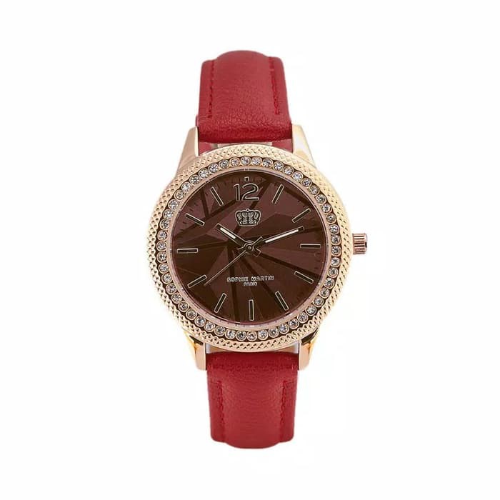 JAM TANGAN WANITA  MERAH KEUNGUAN BEVERLY SASL339R1 ORIGINAL SOPHIE PARIS