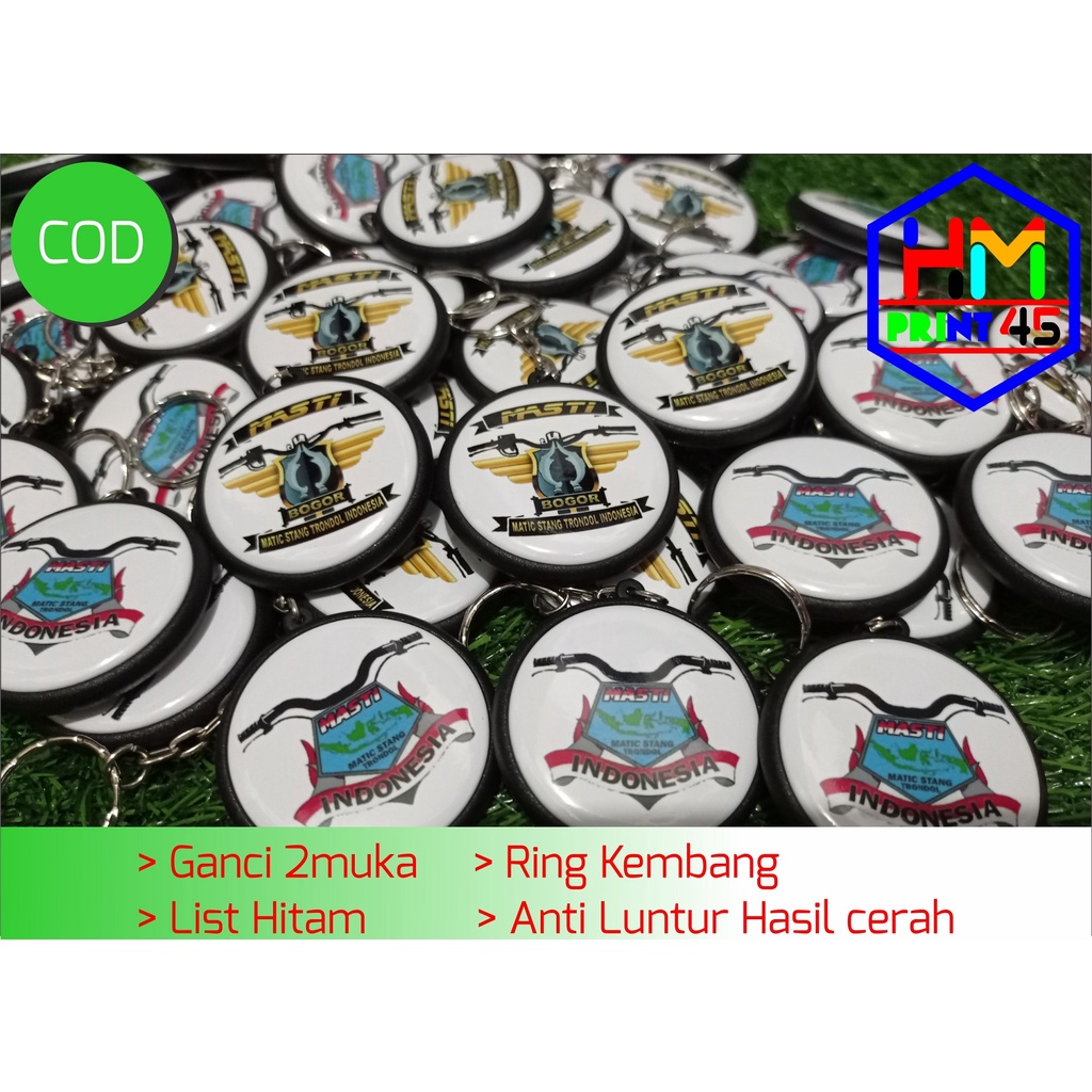 Termurah !!! Gantungan Kunci Custom 2sisi / Ganci bulak balik