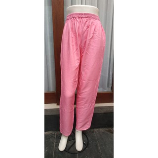  CELANA  PANJANG RAYON  MOTIF POLOS  PILIH WARNA Shopee 
