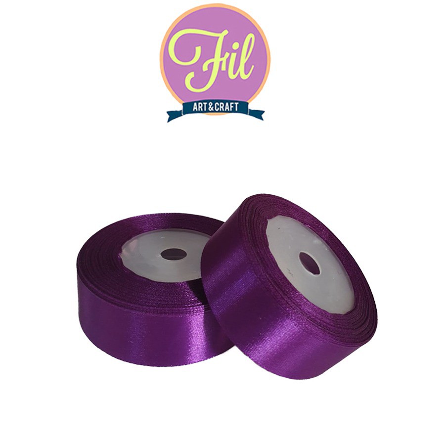 

Pita Satin Ungu Tua 3.4inch kecil /Pita Kain / Pita Satin 3.4inch