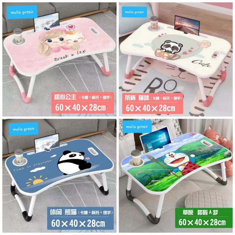 Meja Laptop Portable 60x40x28cm dan 48x30x22cm
