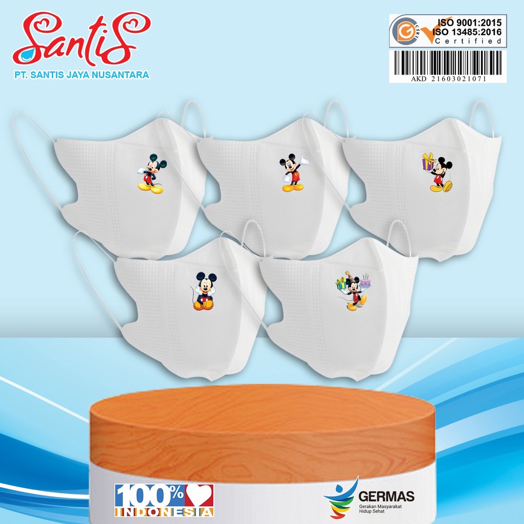 Masker Duckbill Motif / Duckbill Motif Kartun / Duckbill Premium