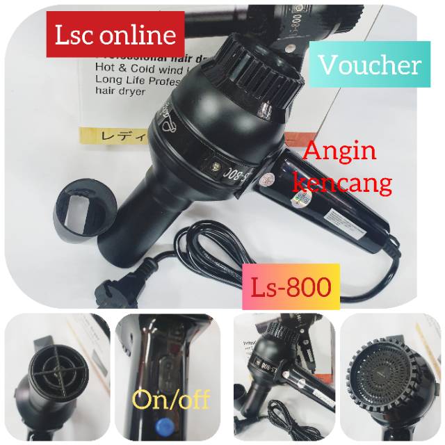 Hairdryer Ladystar Ls800 Hair dryer rambut Angin Kencang,Hairdayer murah 02-027-LS