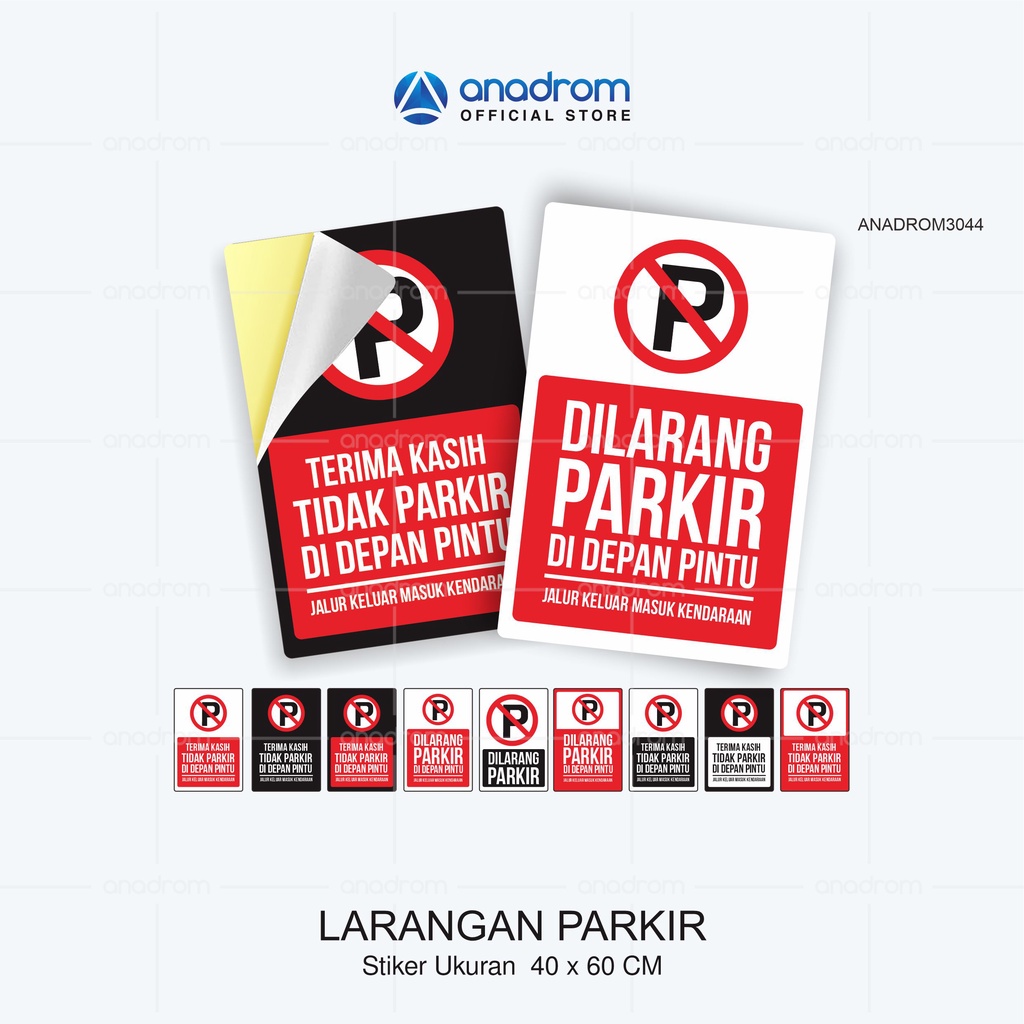 

Stiker Dilarang Parkir Potrait 40X60CM | No Parking Sign | Anadrom 3044