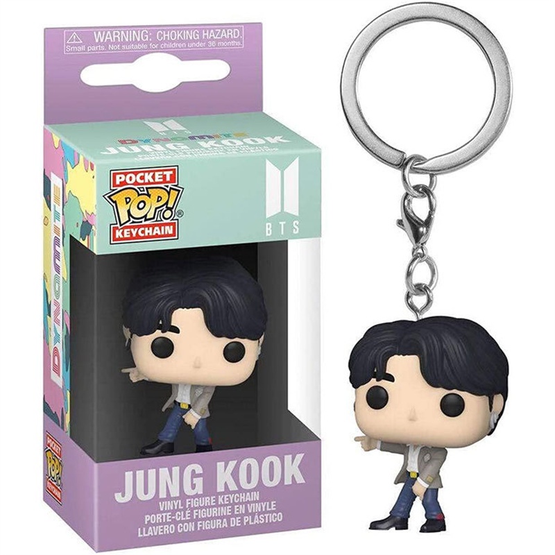 Funko POP BT21 Gantungan Kunci Boneka Action Figure JUNG KOOK JIMIN BTS Bahan PVC Untuk Koleksi