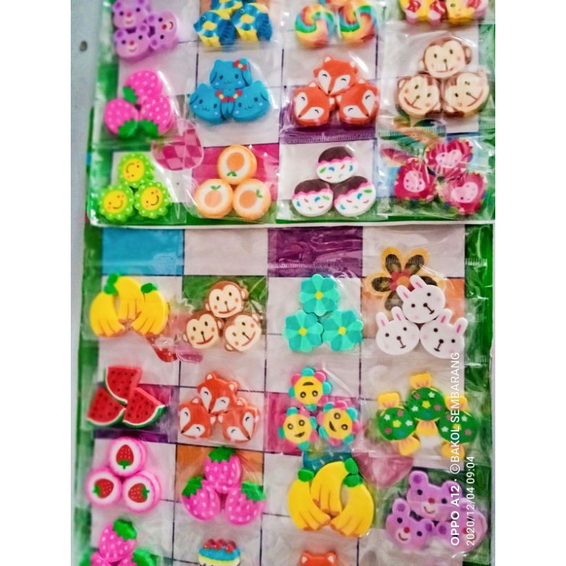 

(10 BIJI) penghapus murah/hapusan karakter/stip Fancy random