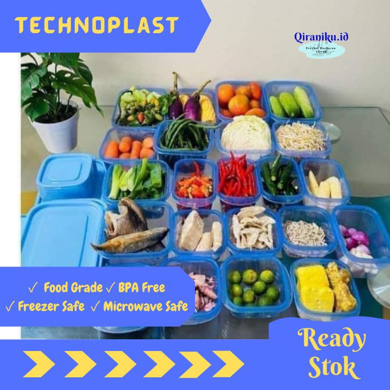 Original Bambang Set Toples Kulkas Wadah Bumbu Sayur Food Preparation - Ungu