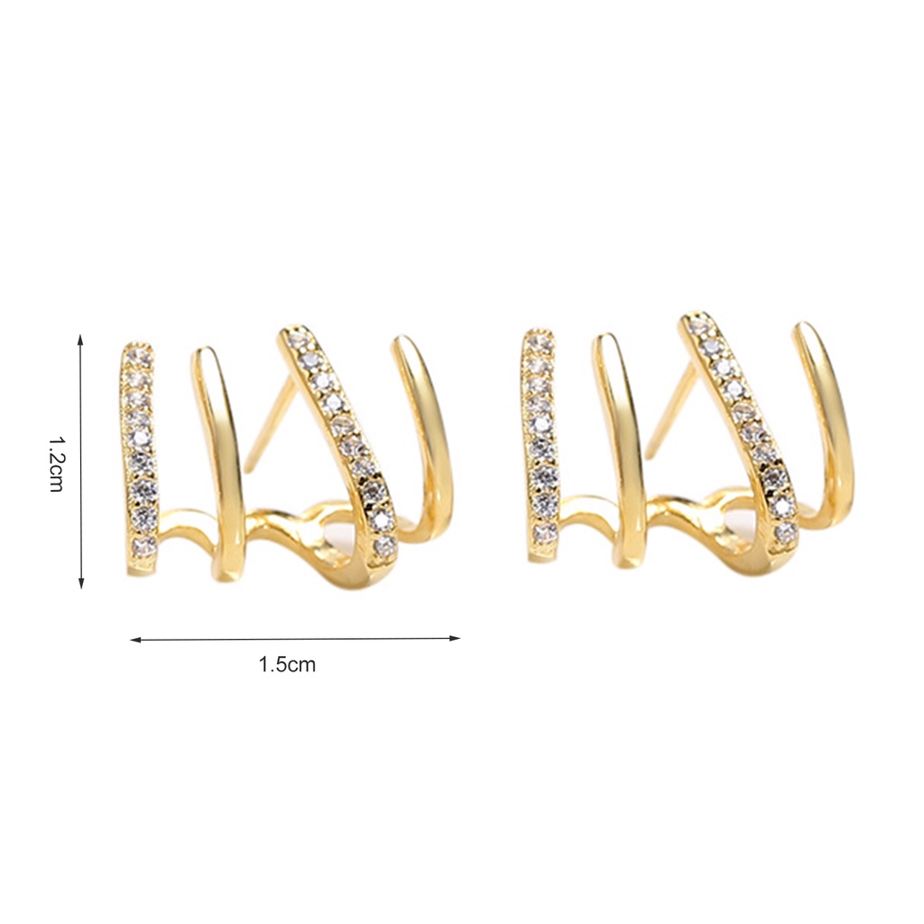 Hu Hu Hu Hu Hu Alat Bantu Pasang Kacamata♡ 1 Pasang Anting Tusuk Berlian Imitasi Model Cakar Sturdy Untuk Wanita