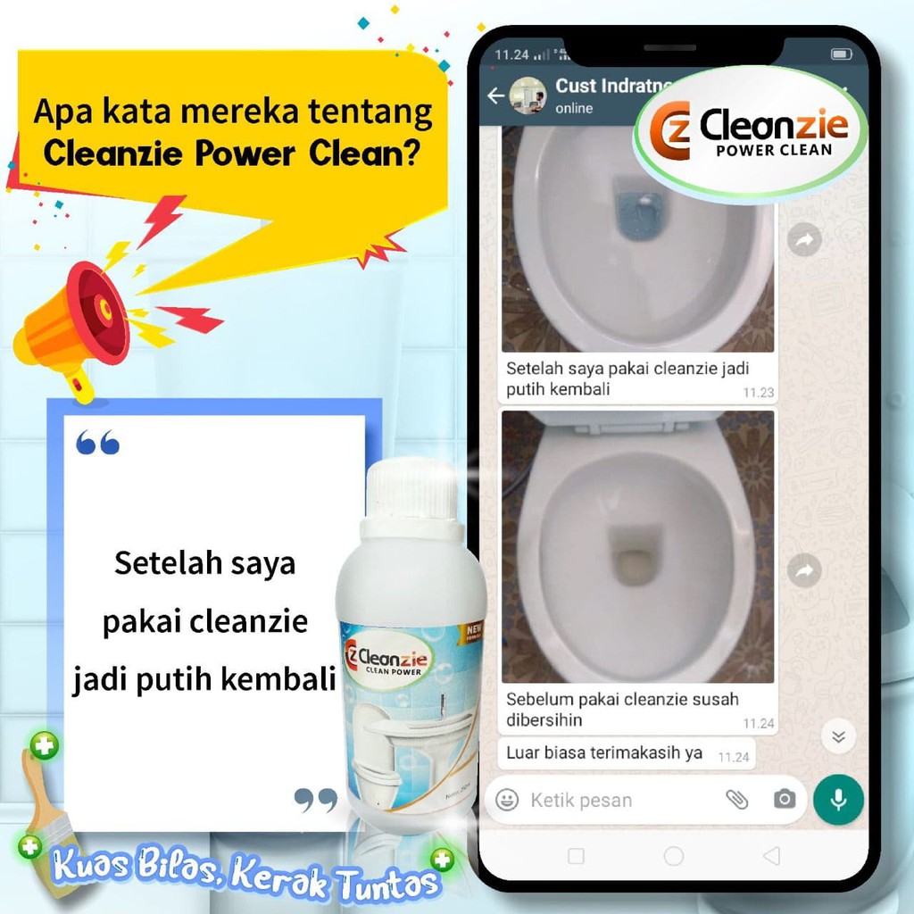 Cleanzie Power Clean Cairan Ajaib Pembersih Toilet WC Keramik Kamar Mandi Kompor &amp; Perabotan Ampuh