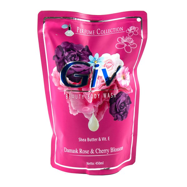 GIV Beauty Body Wash Damask Rose & Cherry Blossom 450ml