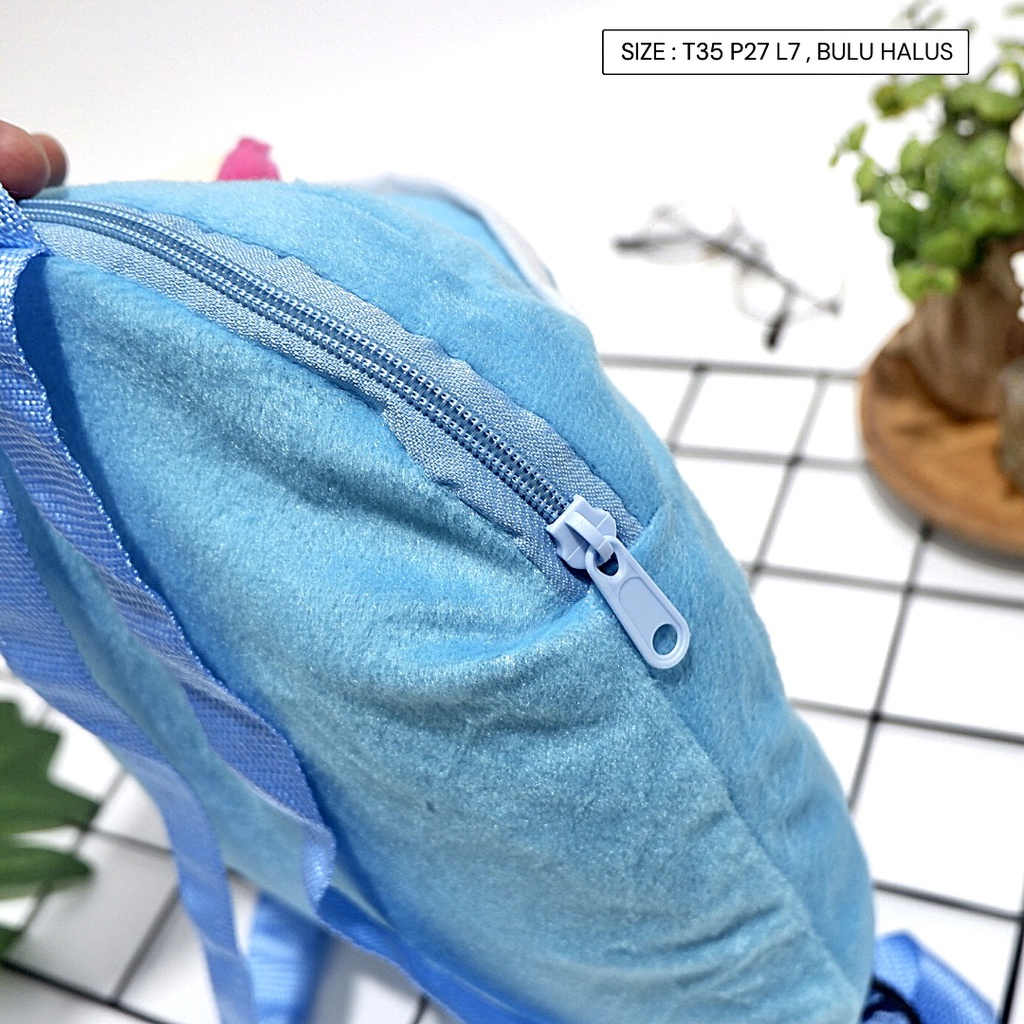 Tas mainan karakter anak kartun boneka ransel anak boba sekolah tk paud gambar kelinci / gajah / anjing / bebek