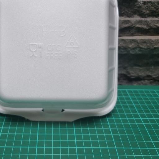 ➵ Styrofoam Box Nasi Kotak TF3 Polos Isi 100pcs ✱