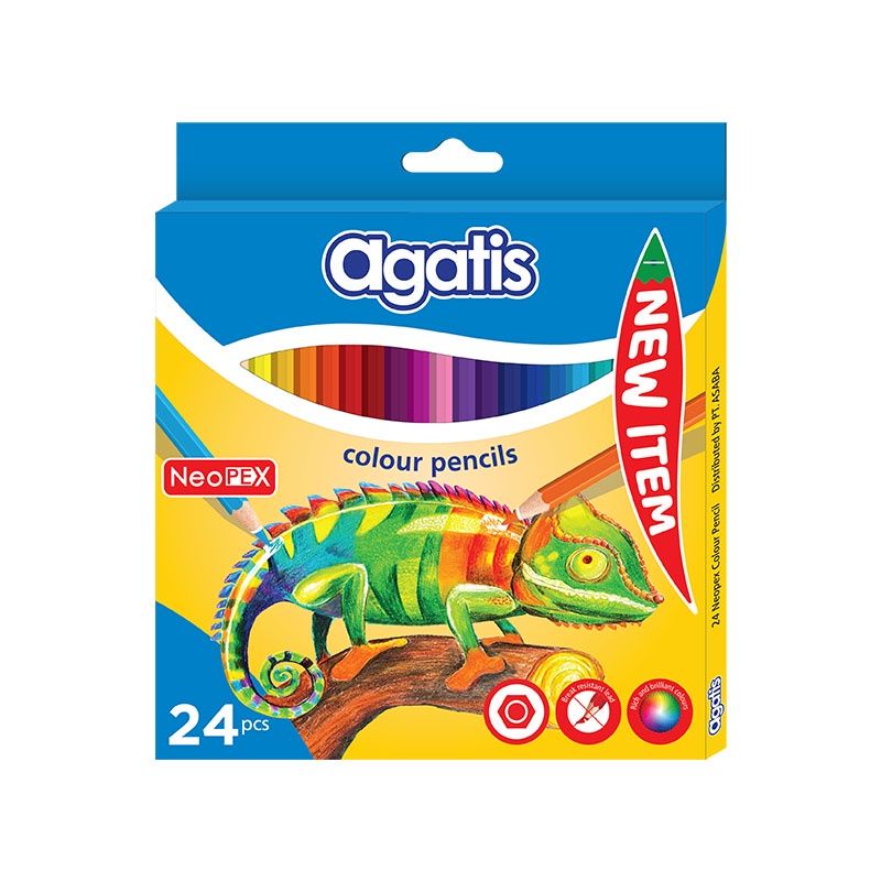 

AZ - Pensil Warna AGATIS Neopex Hexagonal Panjang Set Isi 24pcs