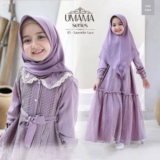 Umama Syari Kids / Gamis Anak Perempuan Usia 9-10 tahun / Dress Kondangan Anak / Gamis Anak Perempua