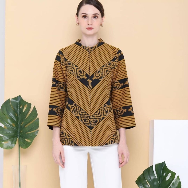 Blouse Tenun Etnik Jepara - Blus tenun Wanita