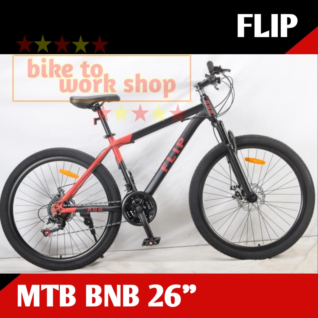 [EKA JAAYA SEPEDA] SEPEDA GUNUNG MTB BNB FLIP 21 SPEED 26 INCH DISC BRAKE STEEL GARANSI