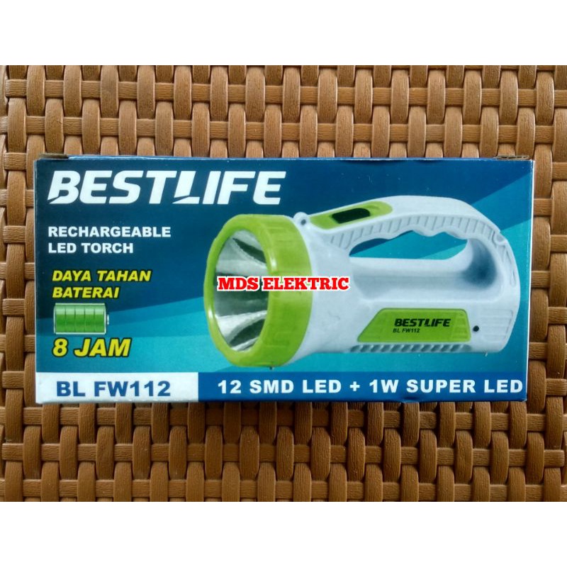 Senter LED Cas Emergency 1 Watt Bestlife FW-112 / Senter Cas Tangan Led