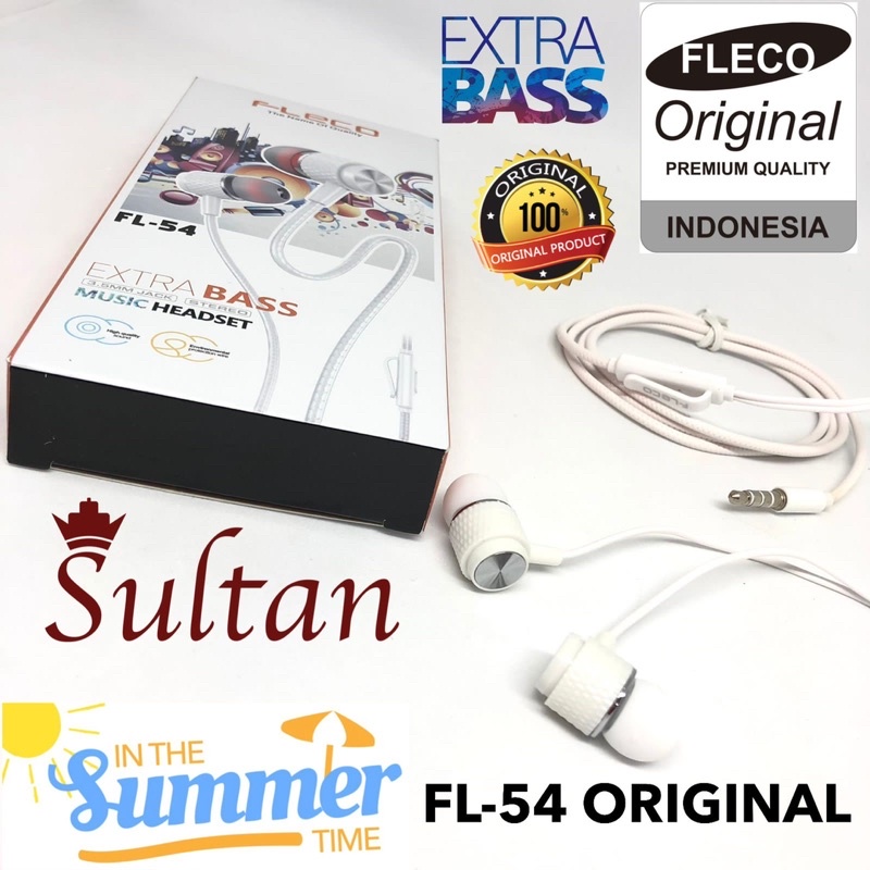 HANDSFREE FLECO F-54 EXTRA SUPER BASS EARPHONR FLECO F54 PROMO SEN