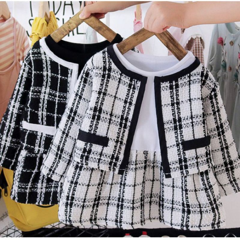 CHANDO baju dress rompi anak perempuan import ha-m25r