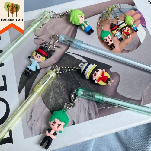

Pulpen Gantungan One Piece Pena Pen Lucu Gel Karakter Mainan Anime Laki Laki Alat Tulis Lucu Kado Unik Sekolah Kantor