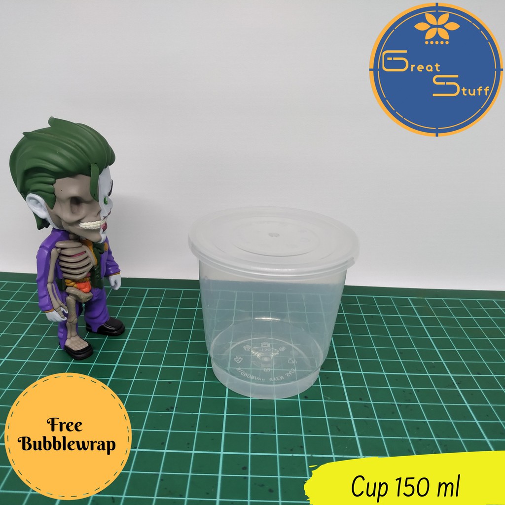 Cup 150ml Thinwall Plastik Wadah Puding Slime Sauce Cup Container