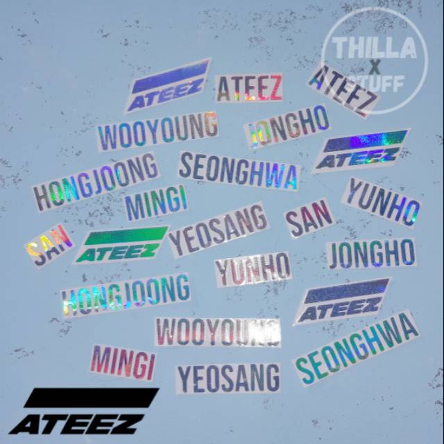 [READY STOCK] STICKER HOLOGRAM ATEEZ | KPOP | STIKER HOLOGRAM CUSTOM