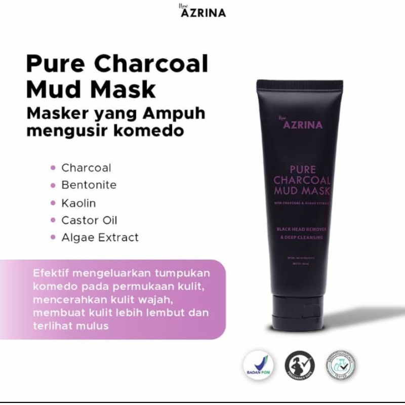 AZRINA CHARCOAL CLAY MASK DAN AZRINA ACNE PURIFYING CLAY MASK