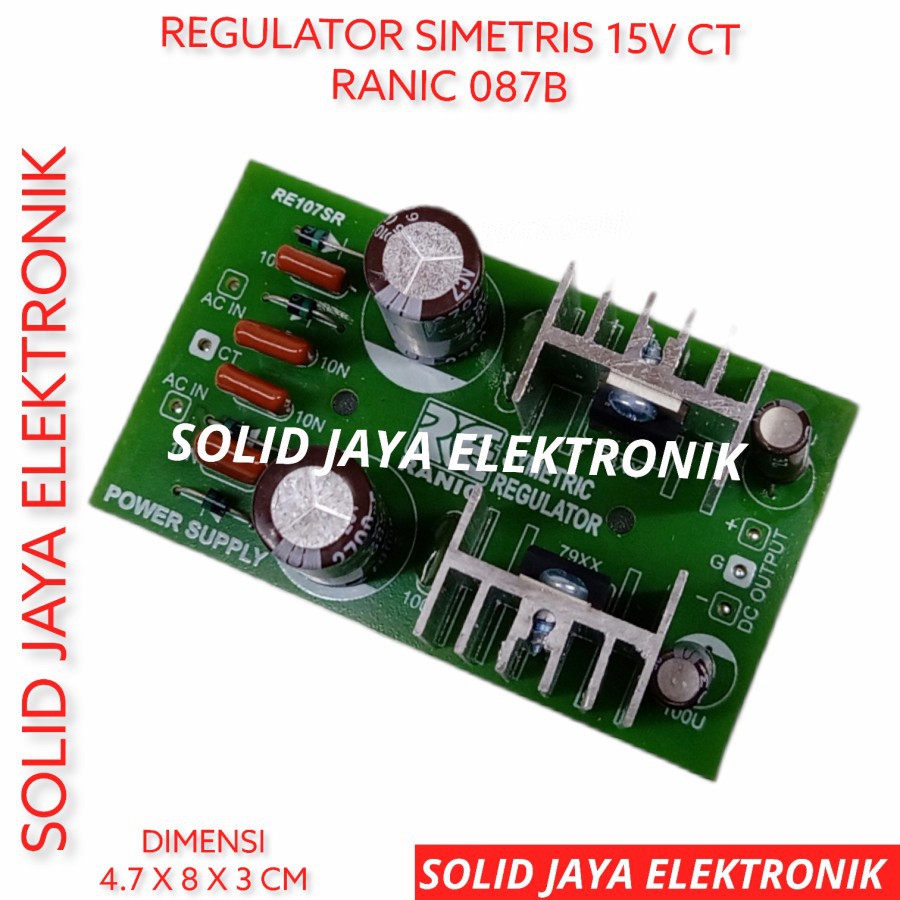 KIT REGULATOR SIMETRIS 15 VOLT CT PSU SIMETRIS 15V CT STRUM 15 V CT - HIJAU - KIT RANIC