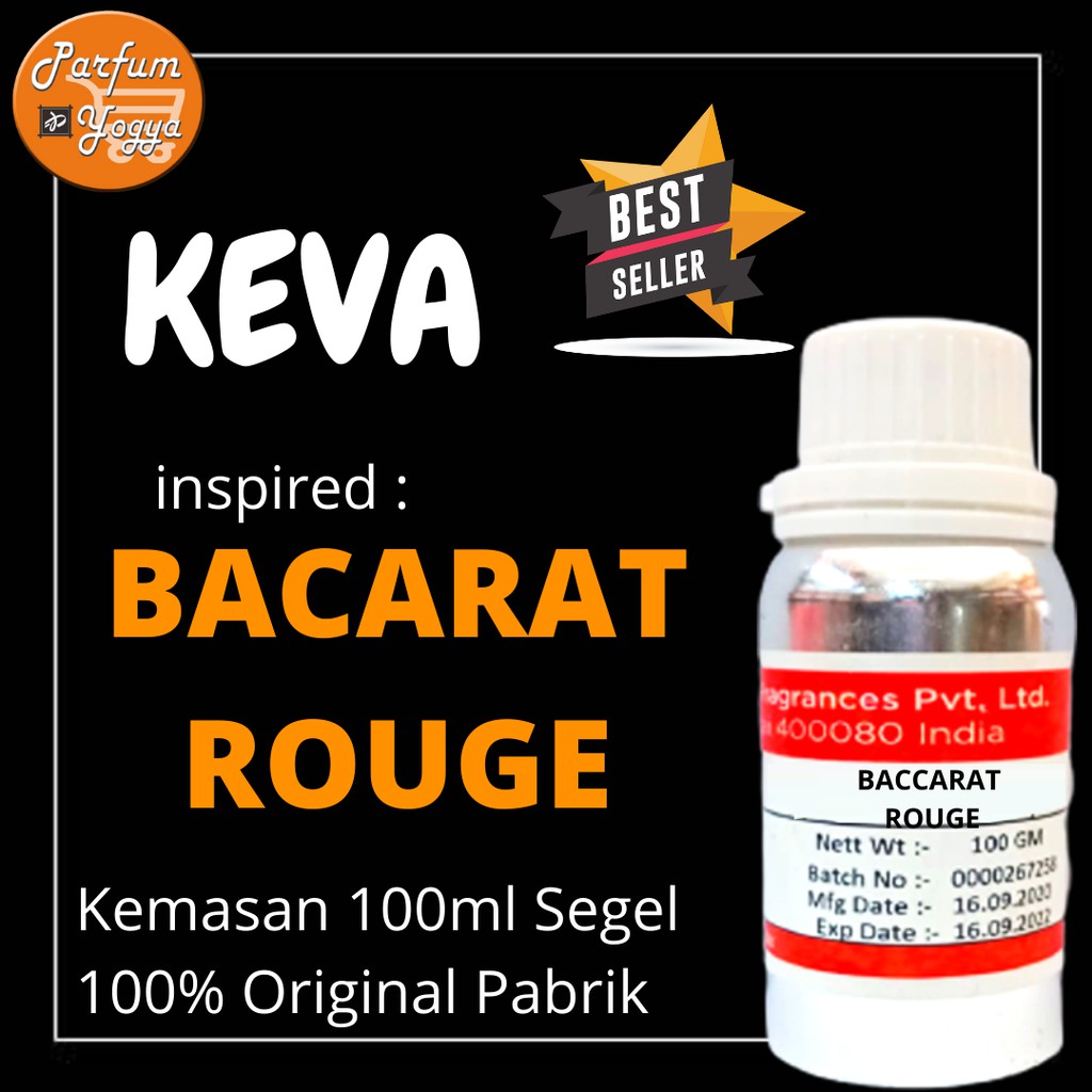 BIBIT PARFUM MURNI KEVA BACARAT RAUGE 100 ML | BACCARAT ROUGE | BEST SELLER