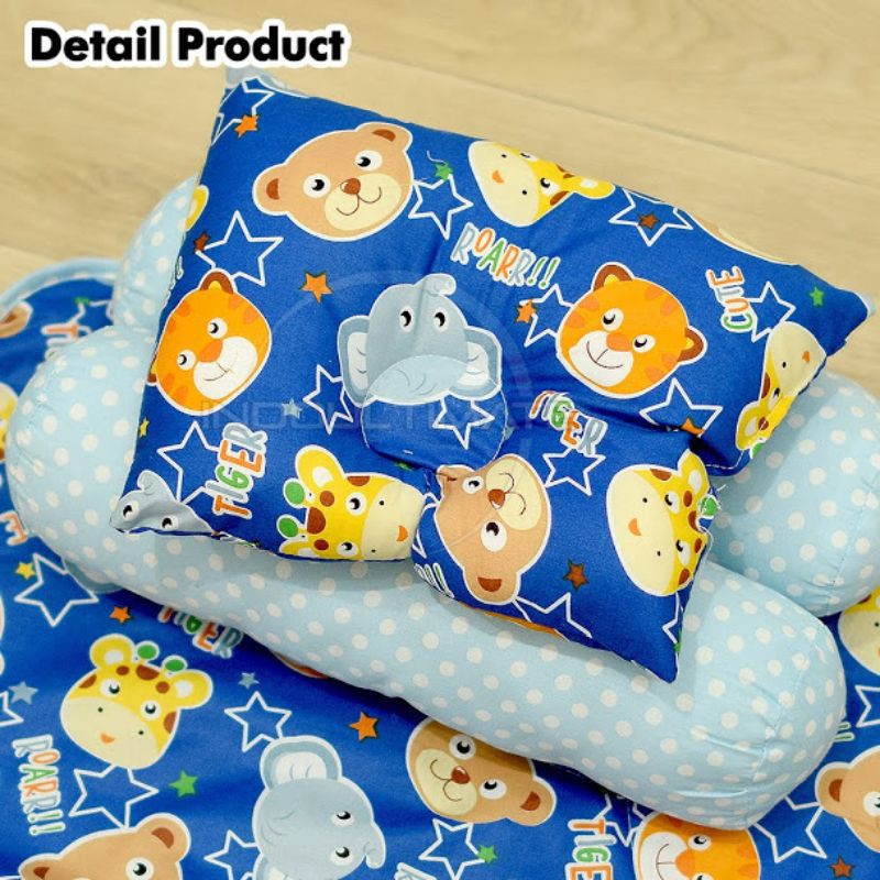 3in1 Baby Bed Set Bedcover BABY LEON Bantal Guling Kasur Alas ompol Matras Tidur bayi  waterproof