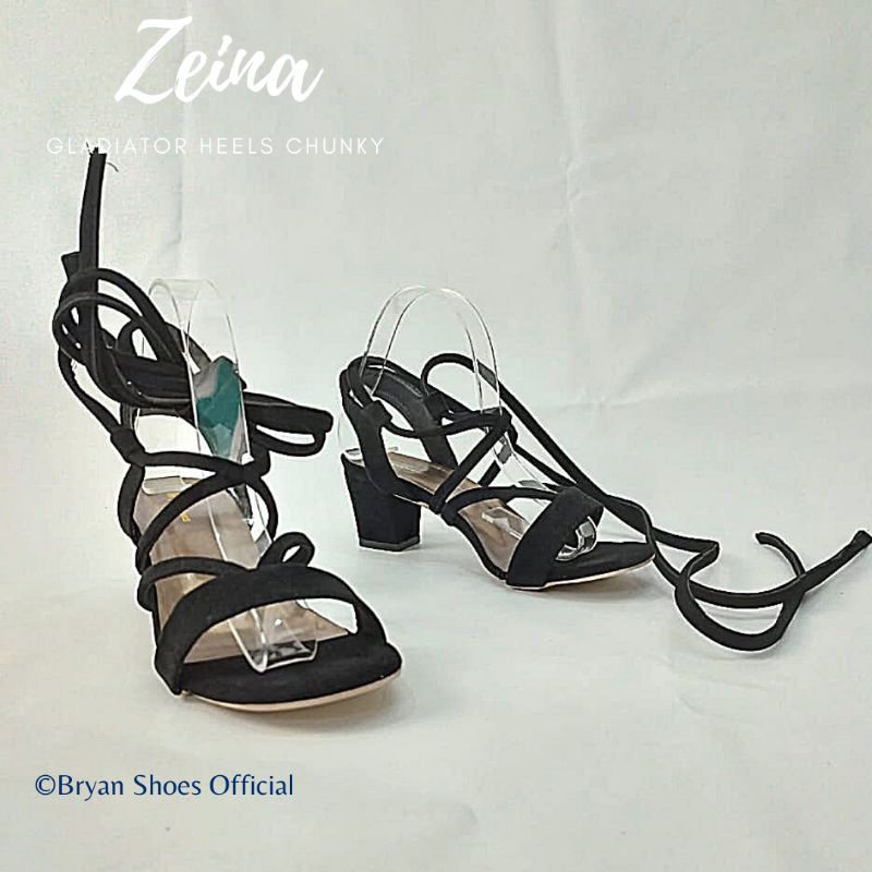 Bryan Zeina Heels Tahu Tali Lilit Gladiator Nyaman Bigsize Oversize Jumbo 36-40 41 42 43 Berkualitas