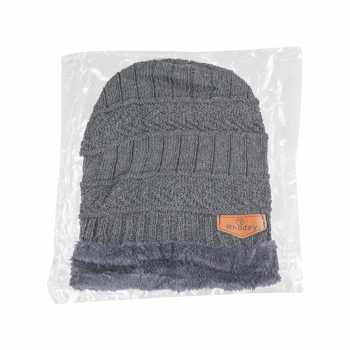 Topi Gunung Kupluk Rajut Wool Anti Angin Beanie Hat topi Slayer topi dingin pecinta alam Penghangat Kepala Knitted Hat Warmer Fleece Hats for Men Women Winter Warm Caps Beanies Skullies Black Navy Brown Grey