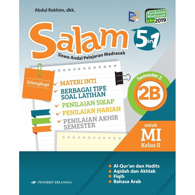 SALAM (SISWA ANDAL 5PELAJARAN MI) 5IN1 KLS.2B/K2019
